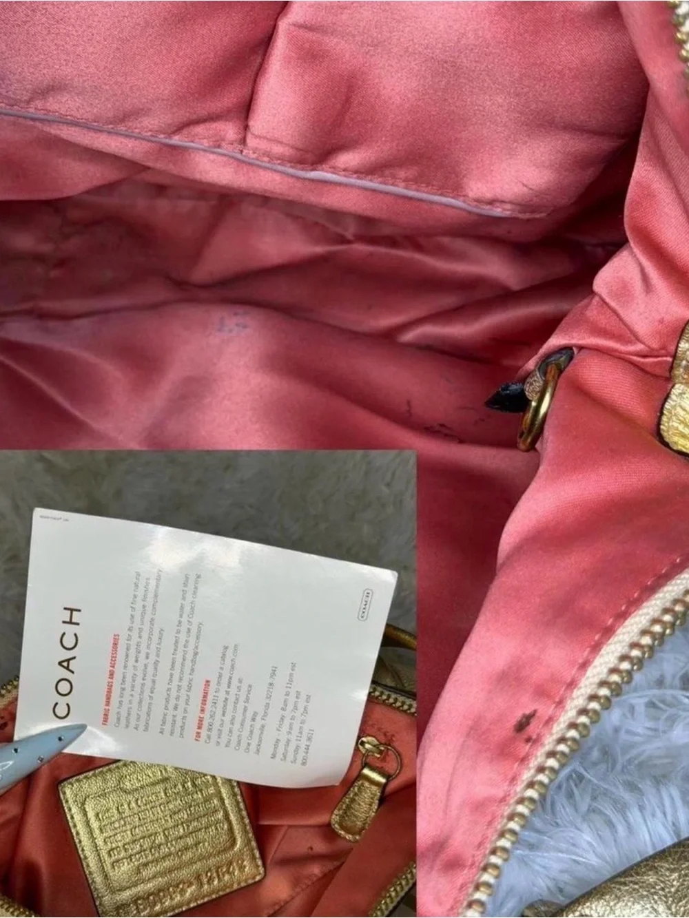 Gold Coach Patchwork Bag